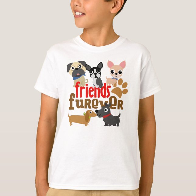 Friends Furever Dogs Puppies T-Shirt (Front)