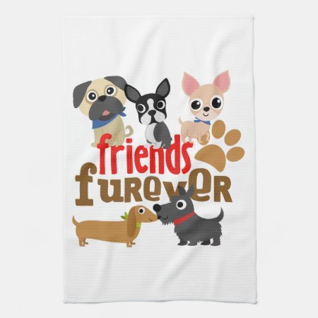 Friends Furever Dogs Puppies Towel