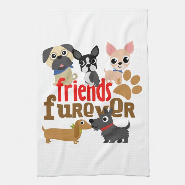 Friends Furever Dogs Puppies Towel (Vertical)