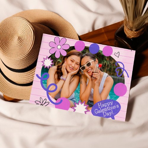 Friends Galentines Day Photo Gift for Best Friend Holiday Card