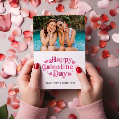 Friends Galentines Day Photo Gift for Best Friend Holiday Card