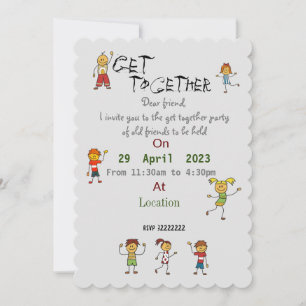 Friends gather invitation
