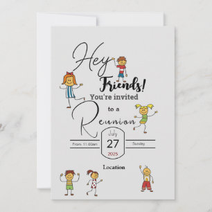 Friends gather invitation
