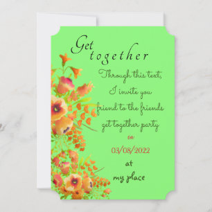 Friends get together  invitation