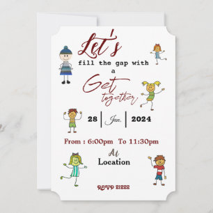 Friends getting together invitation