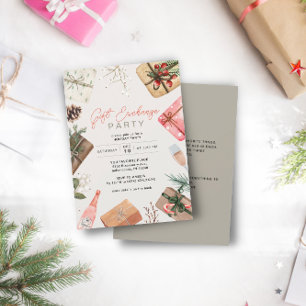 FriendS Gift Exchange Holiday Party Invitation