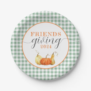 Friends Giving Party Decor, Thanksgiving Dinner Paper Plates