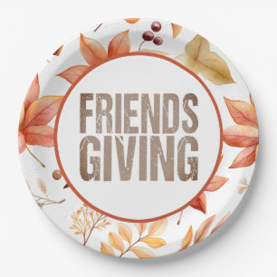 Friends Giving Thanksgiving Paper Plates