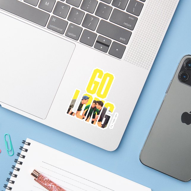 FRIENDS™ | Go Long Quote Sticker (Laptop w/ iPhone)
