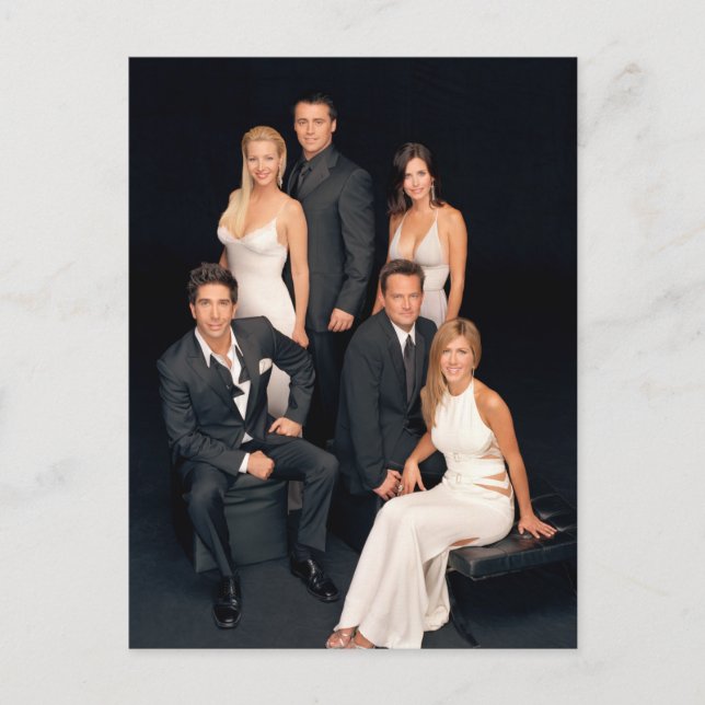 FRIENDS™ | Group in Black and White Formal Wear Invitation Postcard (Front)