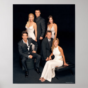 FRIENDS™ Group in Black and White Formal Wear Poster