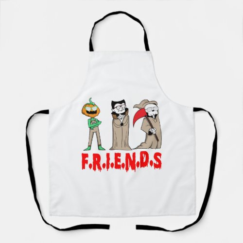 friends halloween apron