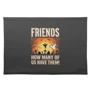 Friends Halloween Ghost Graveyard Design_1 Cloth Placemat