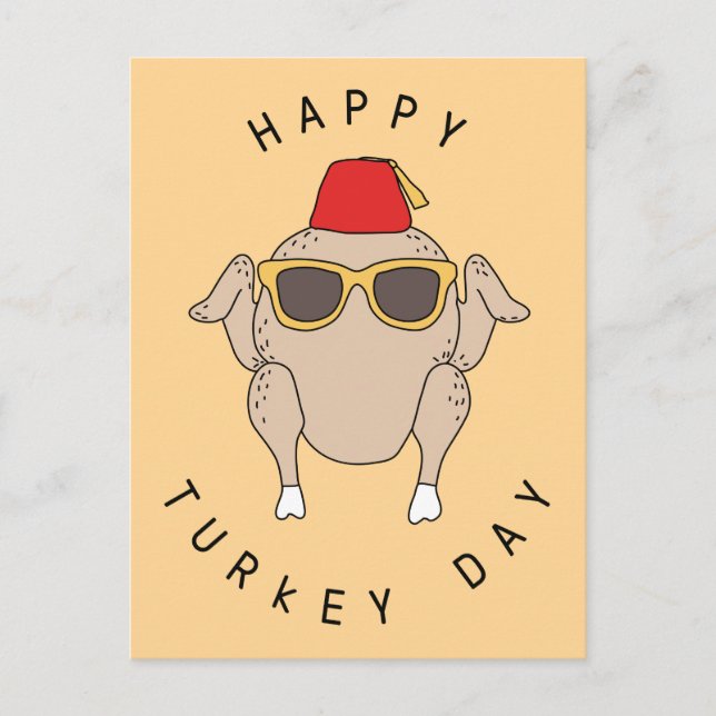 FRIENDS™ | Happy Turkey Day Invitation Postcard (Front)