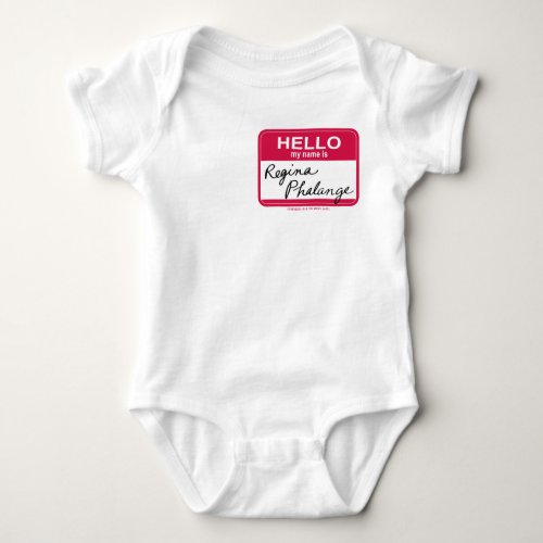 FRIENDS  Hello My Name is Regina Phalange Baby Bodysuit