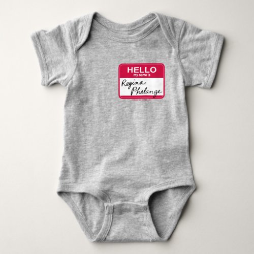 FRIENDS  Hello My Name is Regina Phalange Baby Bodysuit