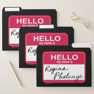 FRIENDS™   Hello My Name is Regina Phalange File Folder