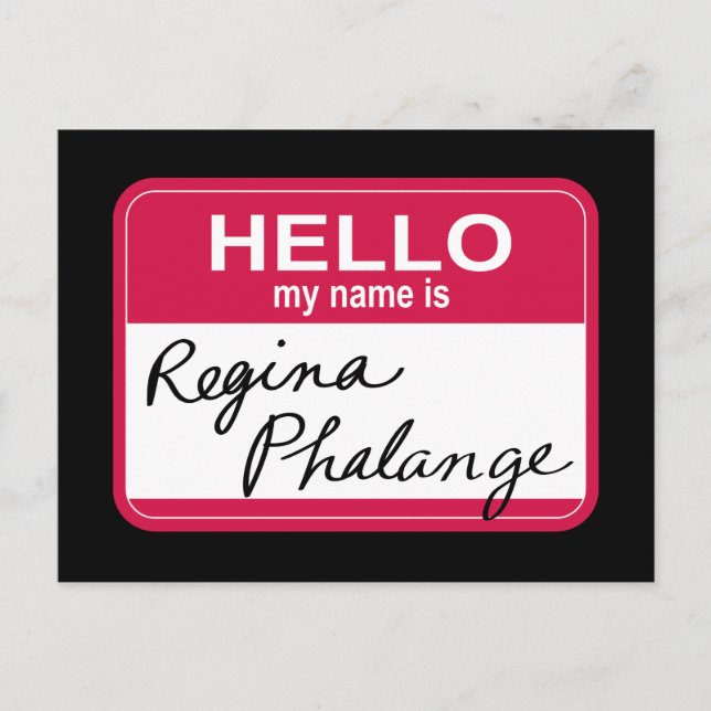 FRIENDS™ | Hello My Name is Regina Phalange Invitation Postcard (Front)