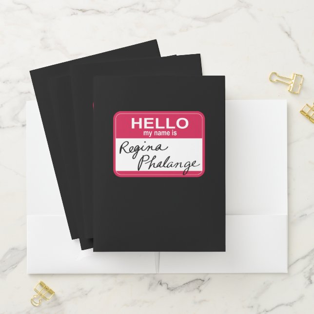 FRIENDS™ | Hello My Name is Regina Phalange Pocket Folder (In Situ)