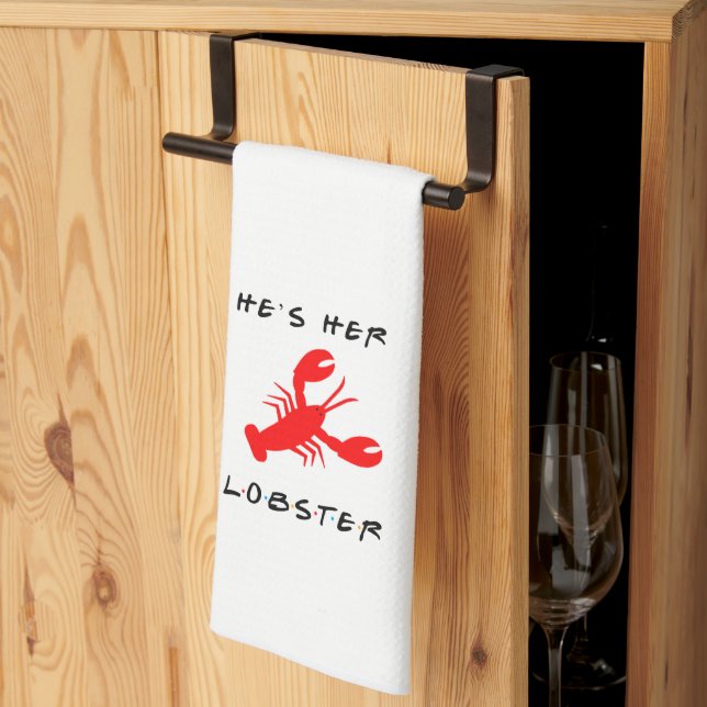 Friends He's Her Lobster Kitchen Towel (Thirds Fold)