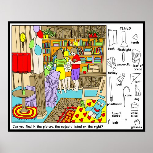 Friends Hidden Objects Puzzle Poster