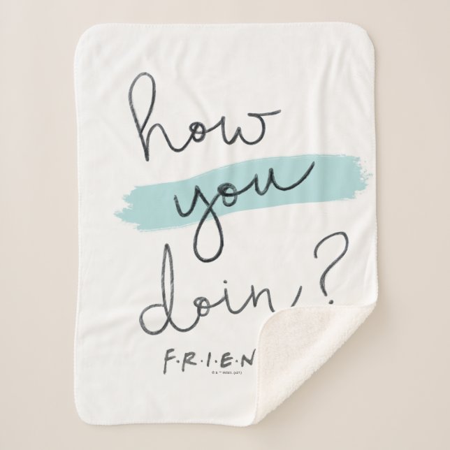 FRIENDS™ | How You Doin? Sherpa Blanket (Front)