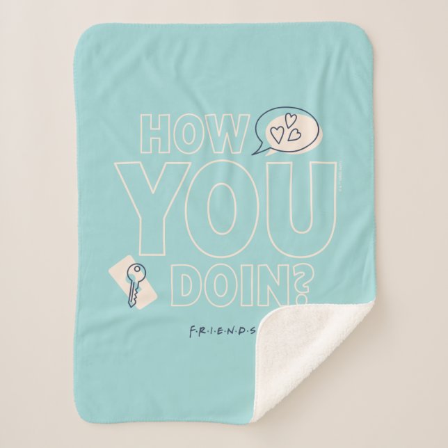 FRIENDS™ | How You Doin? Sherpa Blanket (Front)