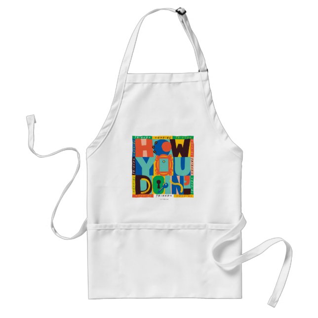 FRIENDS™ | How You Doin' - Vibrant Graphic Adult Apron (Front)