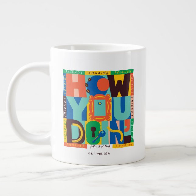 FRIENDS™ | How You Doin' - Vibrant Graphic Giant Coffee Mug (Left)