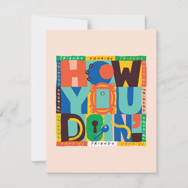 FRIENDS™ | How You Doin' - Vibrant Graphic Note Card (Front)