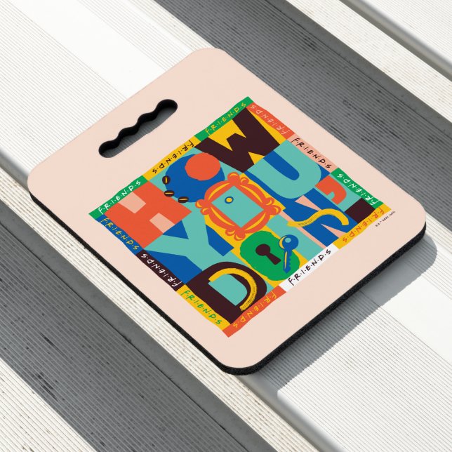 FRIENDS™ | How You Doin' - Vibrant Graphic Seat Cushion (In Situ)