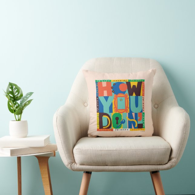 FRIENDS™ | How You Doin' - Vibrant Graphic Throw Pillow (Chair)