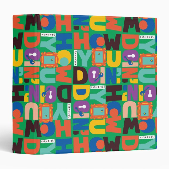 FRIENDS™ | How You Doin' Vibrant Pattern 3 Ring Binder (Front/Spine)
