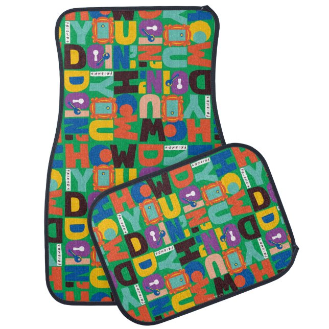 FRIENDS™ | How You Doin' Vibrant Pattern Car Floor Mat (Set)