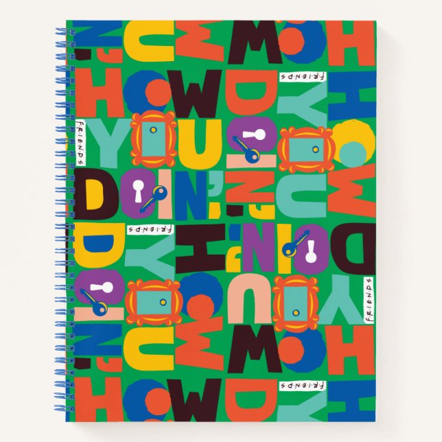 FRIENDS™ | How You Doin' Vibrant Pattern Notebook (Front)