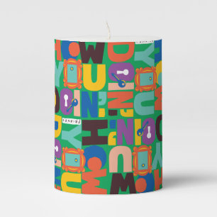 FRIENDS™ How You Doin' Vibrant Pattern Pillar Candle