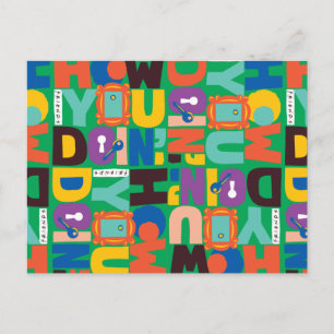 FRIENDS™ How You Doin' Vibrant Pattern Postcard