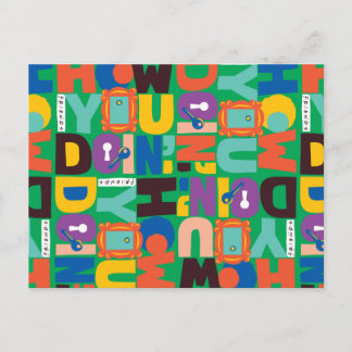 FRIENDS™ | How You Doin' Vibrant Pattern Postcard