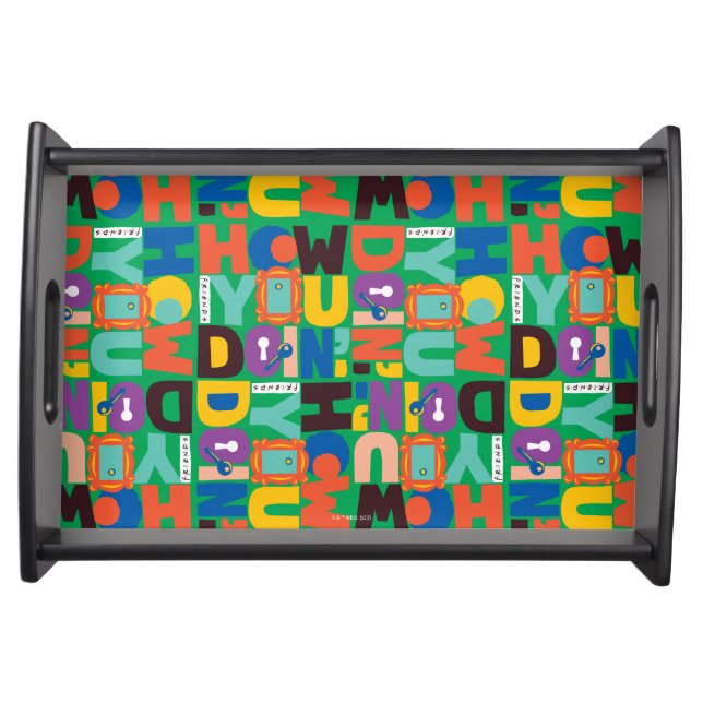 FRIENDS™ | How You Doin' Vibrant Pattern Serving Tray (Front)