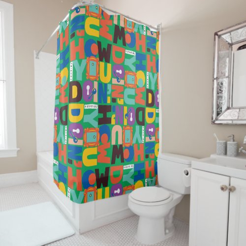 FRIENDS  How You Doin Vibrant Pattern Shower Curtain