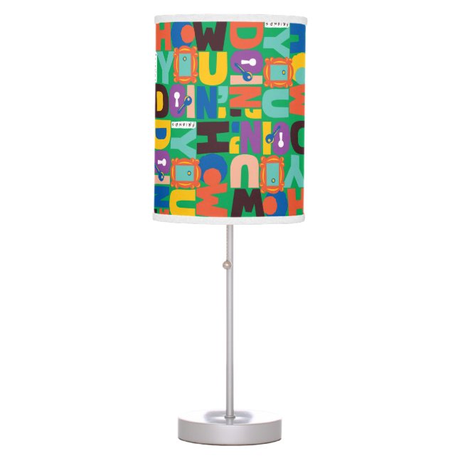 FRIENDS™ | How You Doin' Vibrant Pattern Table Lamp (Front)