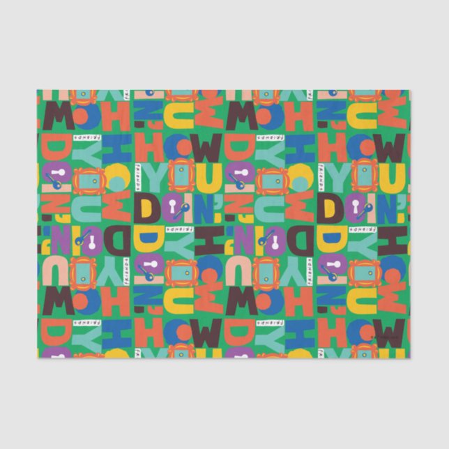 FRIENDS™ | How You Doin' Vibrant Pattern Tissue Paper (Front)