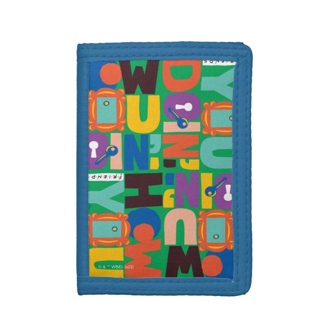 FRIENDS™ | How You Doin' Vibrant Pattern Trifold Wallet (Front Vertical)