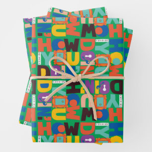 FRIENDS™ How You Doin' Vibrant Pattern Wrapping Paper Sheets