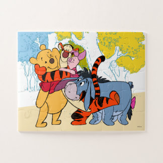 Friends Hugging Pooh Jigsaw Puzzle