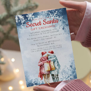 Friends I Gift Secret Santa Winter Christmas Party Invitation
