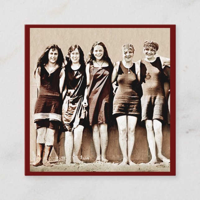 Friends in Bathing Costumes Referral Card (Front)