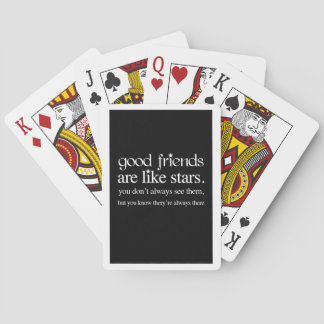 Friends inspirational quote poker cards