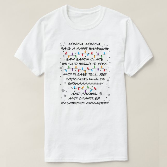 Friends Inspired Christmas T-Shirt (Design Front)