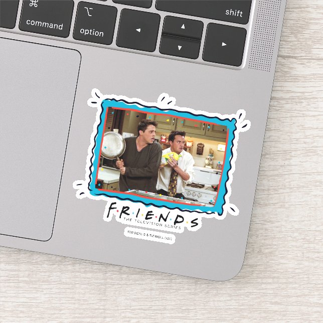 FRIENDS™ | Joey & Chandler Scared Sticker (Detail)